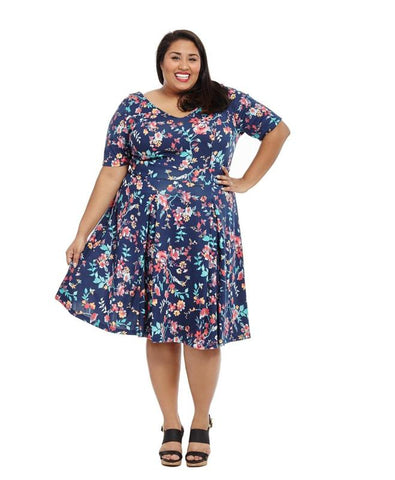 Fit and Flare Ditsy Floral Dress