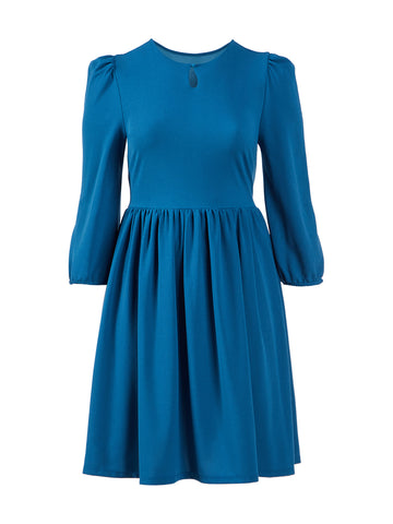 Keyhole Ink Blue Iman Dress