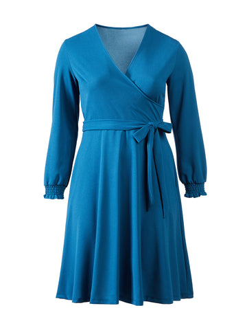 Blue Perfect Wrap Dress