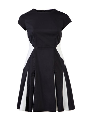 Colorblock Inset Black Dress