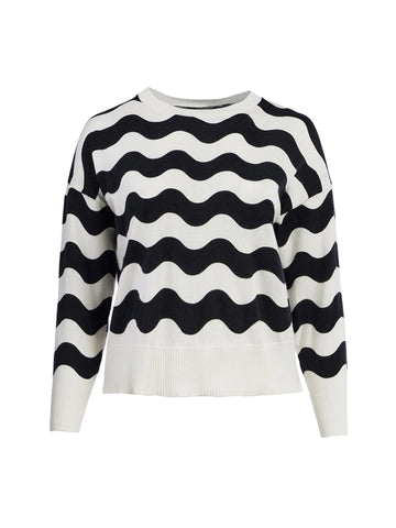 Wave Stripe Cozy Sweater