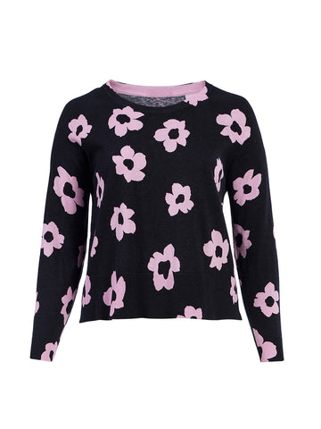 Graphic Floral Sweater