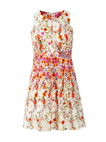 Sleeveless Floral Fit-And-Flare Dress