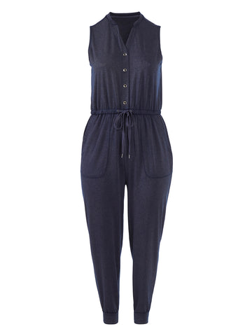 Washed Navy Jumpsuit
