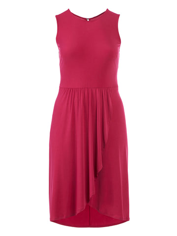Berry Tulip Fit-And-Flare Dress