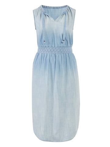 Ombre Blue Fit-And-Flare Dress