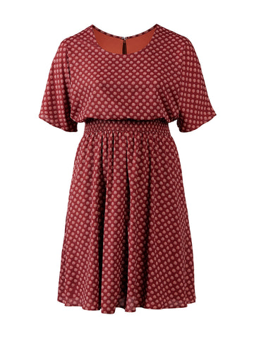 Significant Other Women's Adele Printed Cotton Midi-Dress - Chocolate Cream Polka - Size 2 - Fall Sale