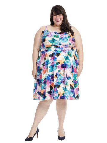 Dress in Rainbow Floral