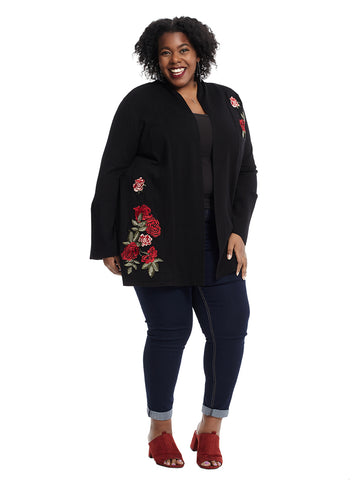 Embroidered Floral Cardigan