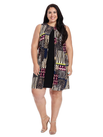 Fly Away Shift Dress In Jungle Patch Print