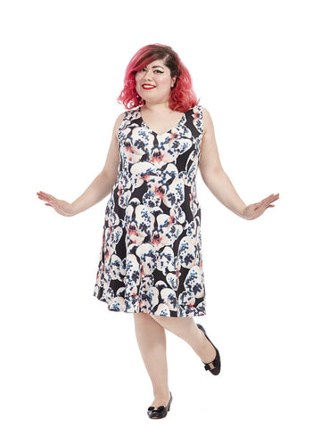 Abstract Floral Kacey Dress