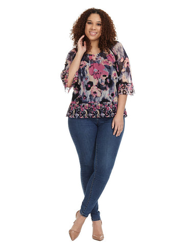 Peasant Top In Romance Floral