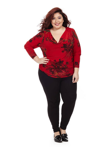 Ifyia Floral Print Blouse In Red